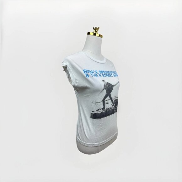 NWOT Anthropologie - Letluv - Bruce Springsteen Roll-Sleeve Graphic Tee XXS - Picture 4 of 14